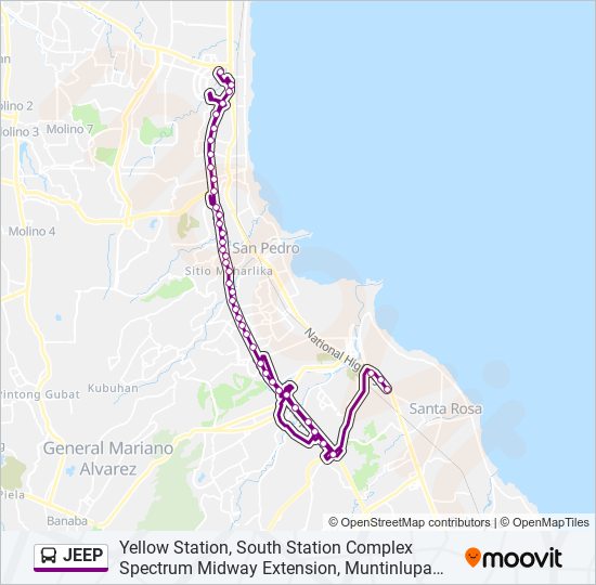 JEEP Bus Line Map