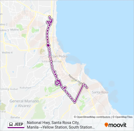 JEEP Bus Line Map