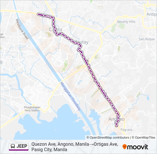 JEEP bus Line Map