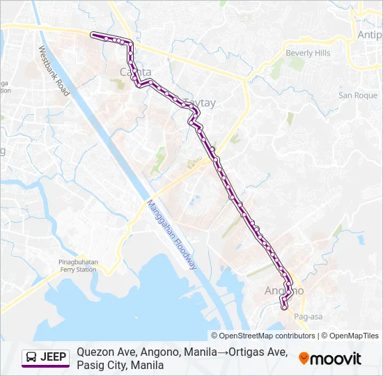 JEEP Bus Line Map