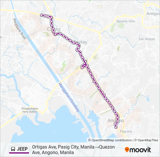 JEEP Bus Line Map