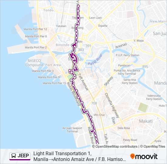 JEEP bus Line Map