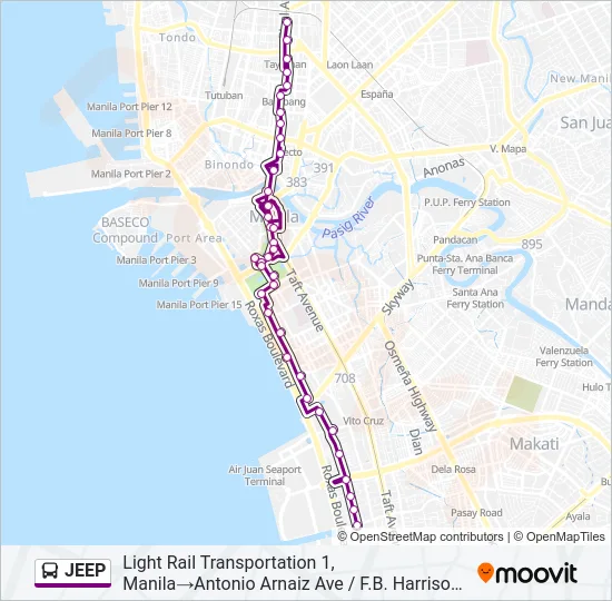 JEEP Bus Line Map