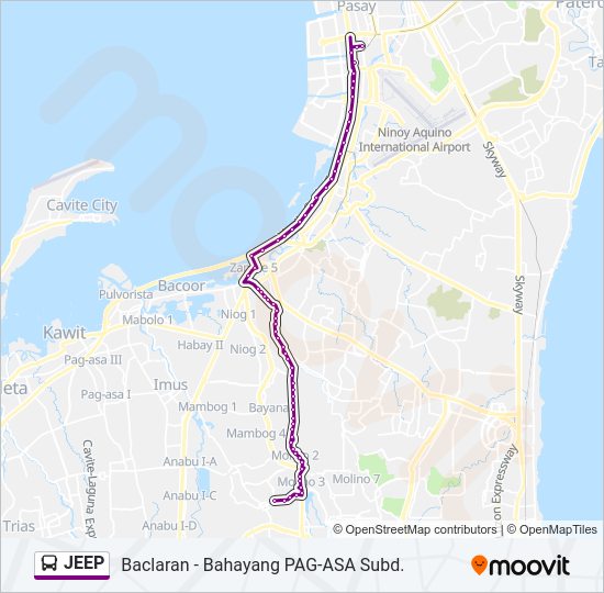 JEEP Bus Line Map