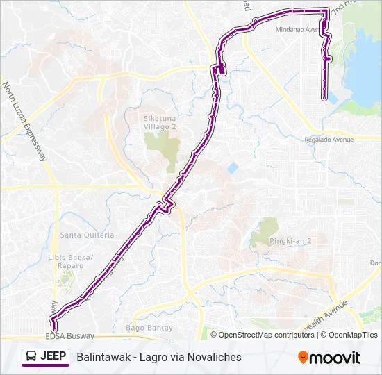JEEP Bus Line Map