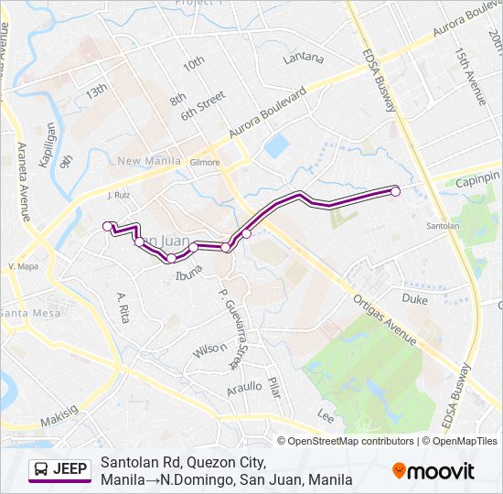 JEEP Bus Line Map