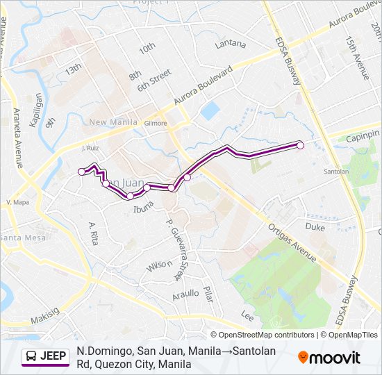 JEEP bus Line Map