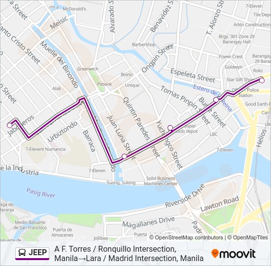 JEEP Bus Line Map