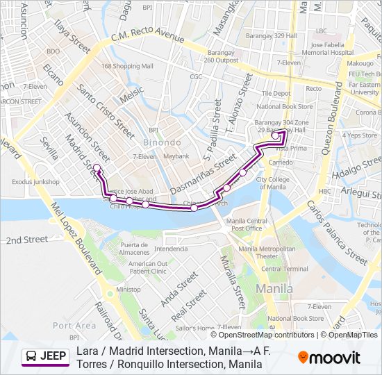 JEEP bus Line Map