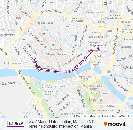 JEEP Bus Line Map