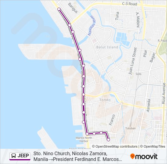 JEEP Bus Line Map