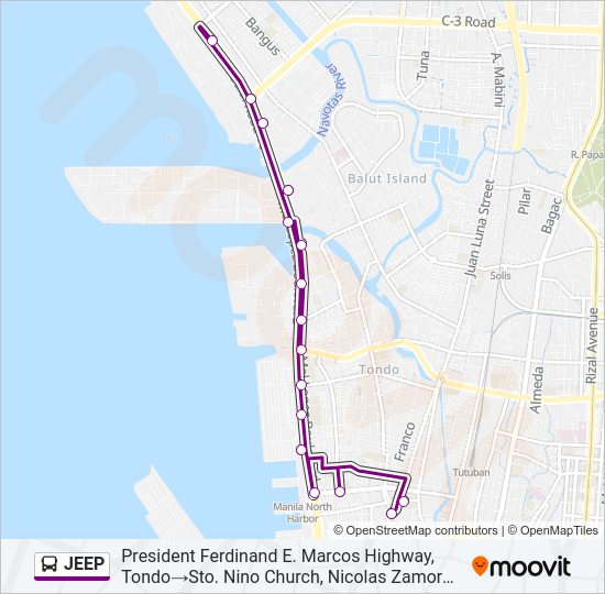 JEEP bus Line Map