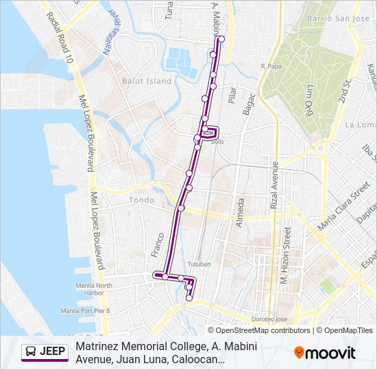 JEEP Bus Line Map