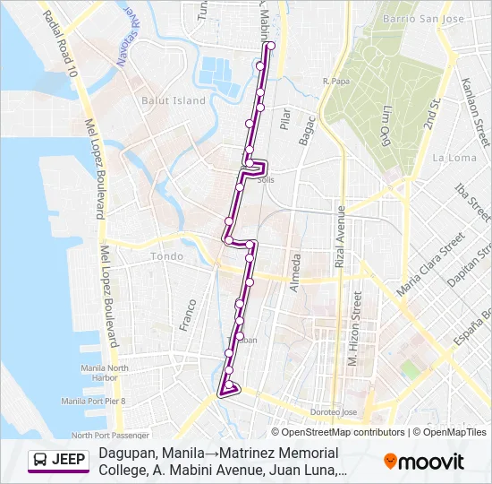 JEEP Bus Line Map