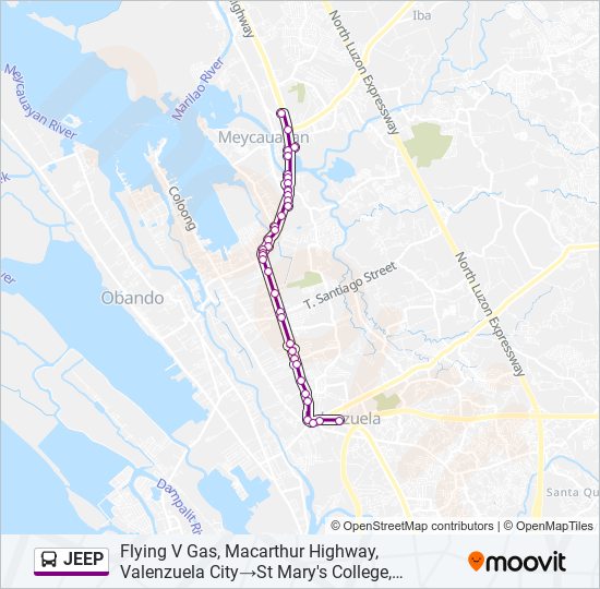 JEEP Bus Line Map