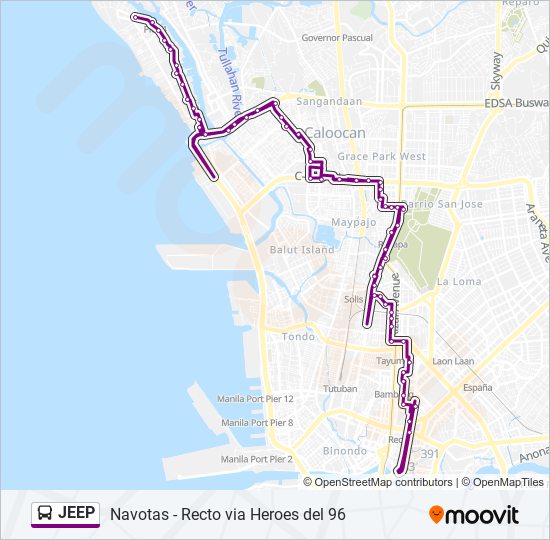 JEEP Bus Line Map