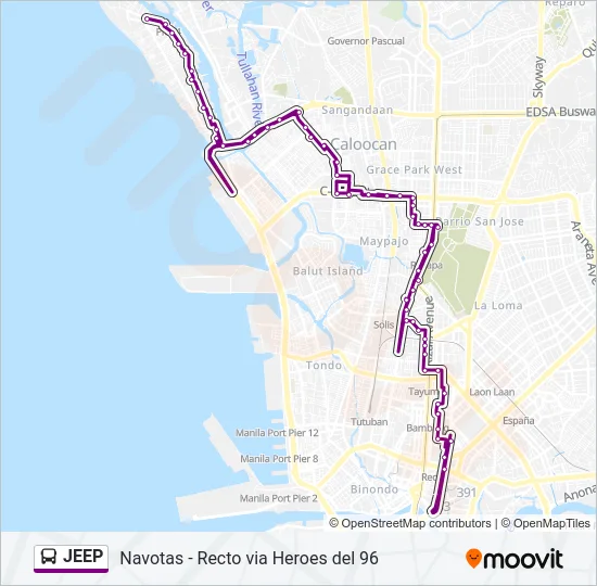 JEEP Bus Line Map