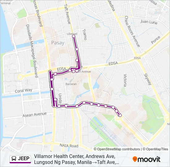 JEEP Bus Line Map