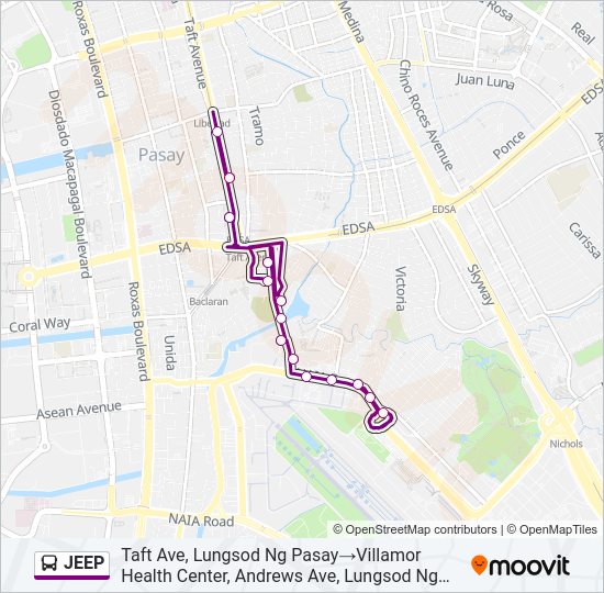 JEEP Bus Line Map