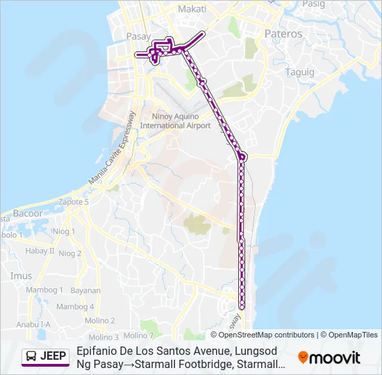 JEEP Bus Line Map