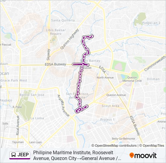 JEEP Bus Line Map