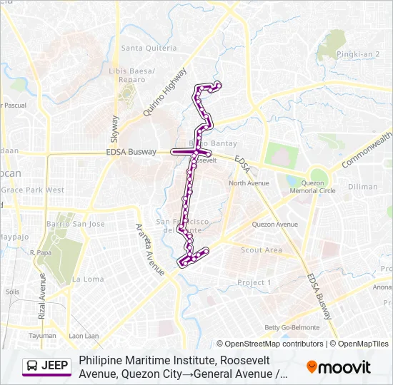 JEEP Bus Line Map
