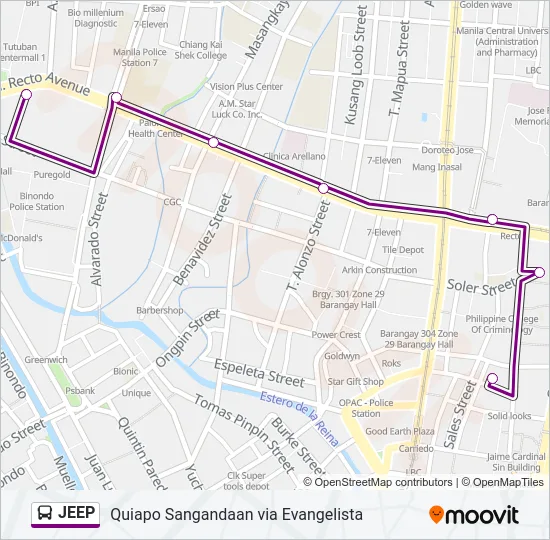 JEEP Bus Line Map
