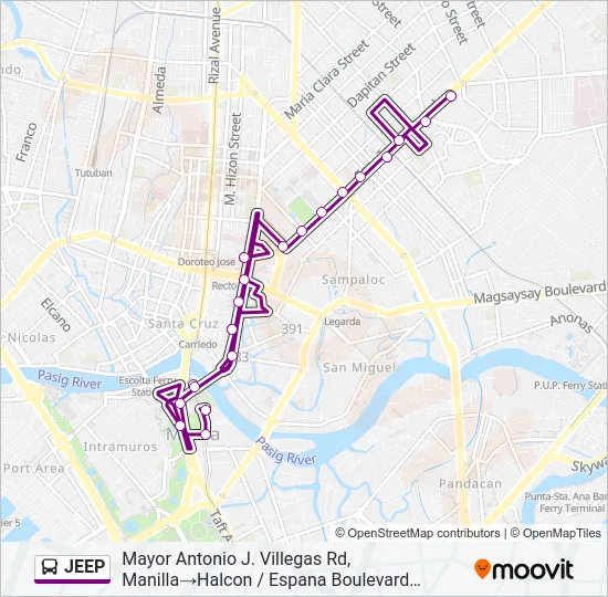 JEEP Bus Line Map