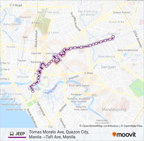 JEEP bus Line Map