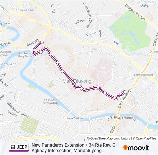 JEEP bus Line Map