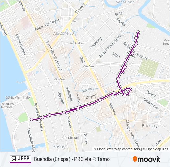 JEEP bus Line Map