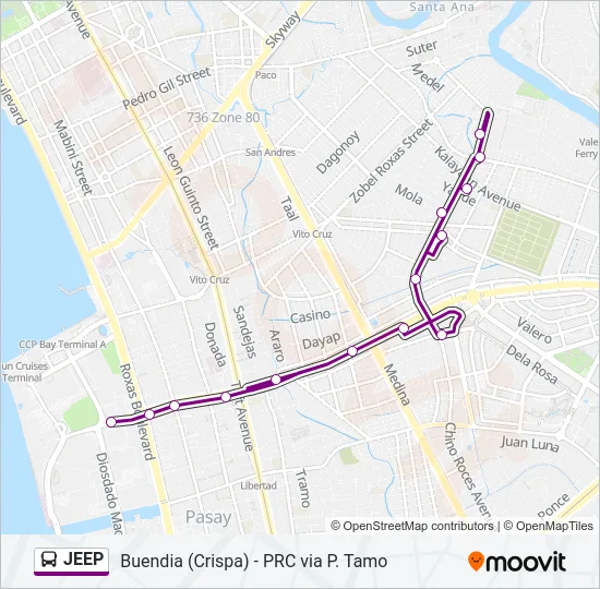 JEEP Bus Line Map