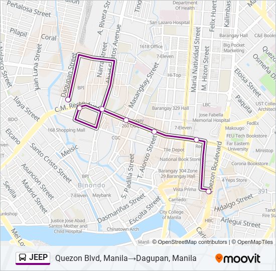 JEEP bus Line Map