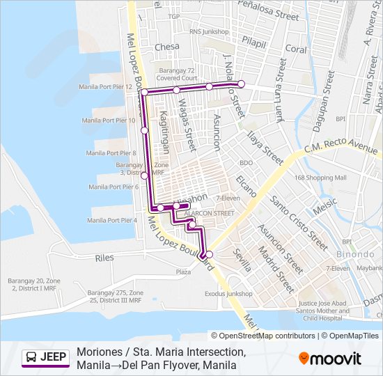 JEEP bus Line Map