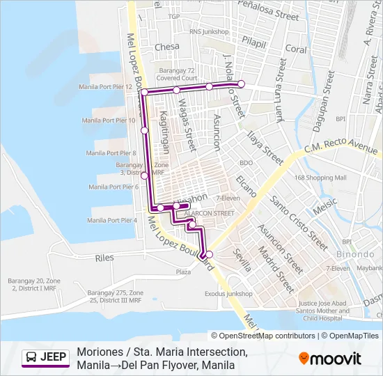 JEEP Bus Line Map