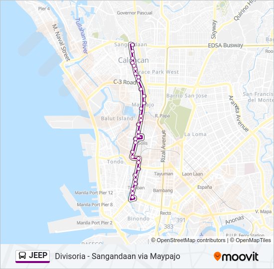 JEEP bus Line Map