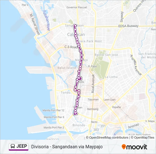 JEEP Bus Line Map