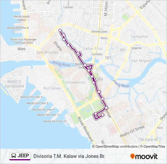 JEEP Bus Line Map