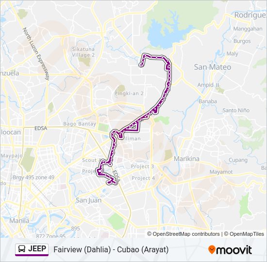 JEEP bus Line Map