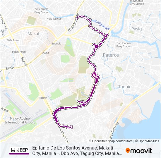 JEEP bus Line Map