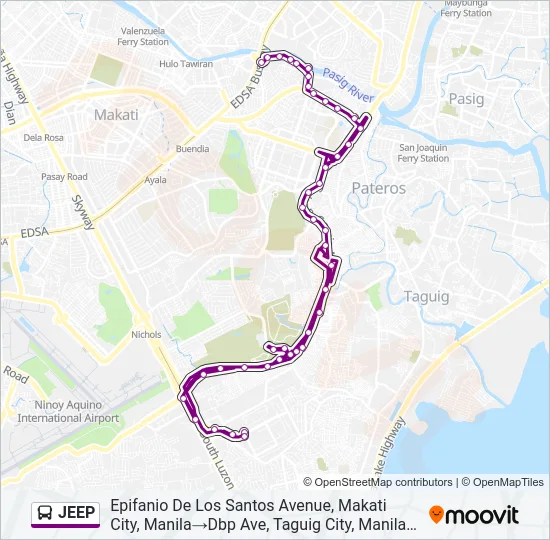 JEEP Bus Line Map