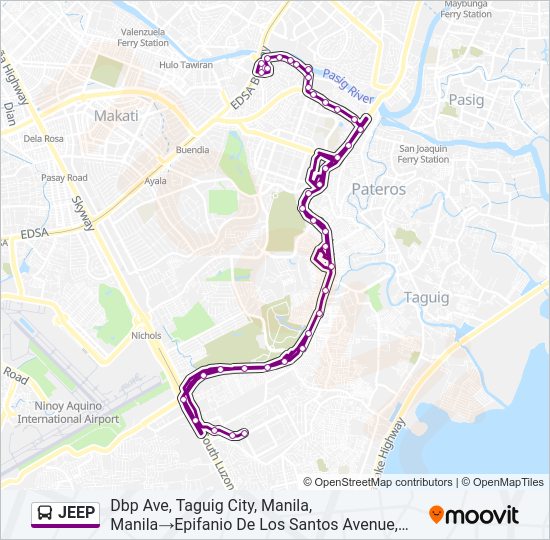 JEEP Bus Line Map