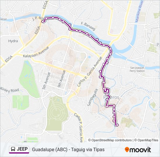 JEEP Bus Line Map