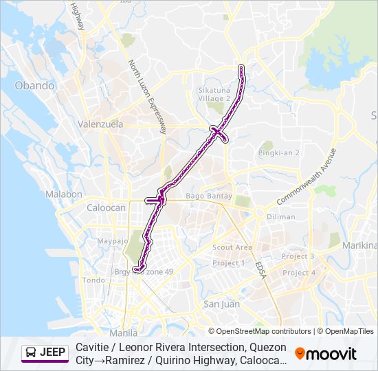 JEEP bus Line Map