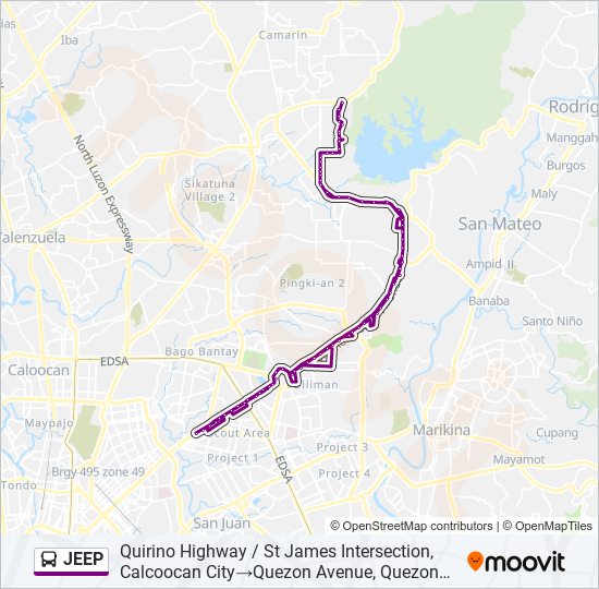 JEEP Bus Line Map