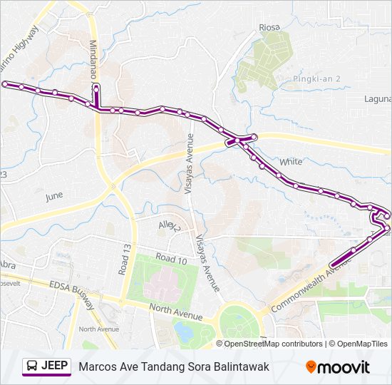 JEEP bus Line Map