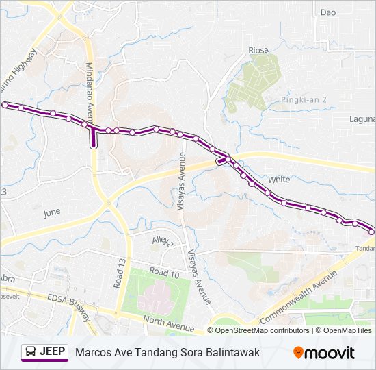 JEEP bus Line Map