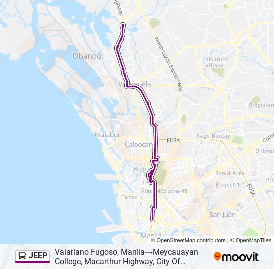 JEEP bus Line Map