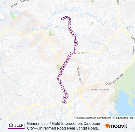 JEEP Bus Line Map