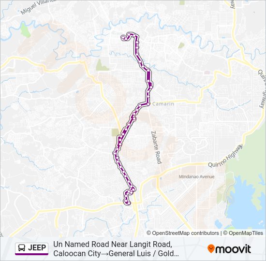 JEEP Bus Line Map